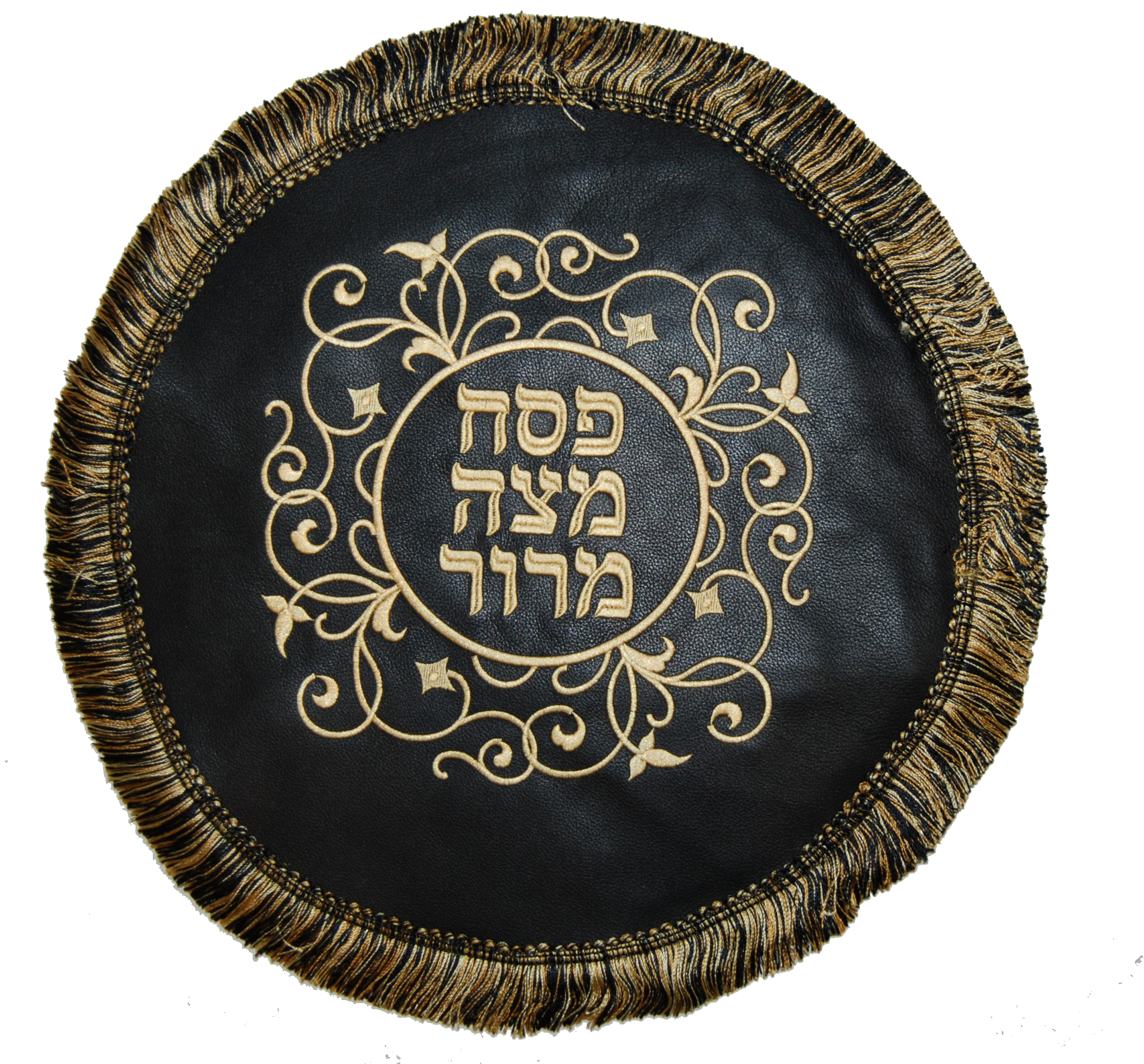 Prestige Classic Leather Matzah Cover (MA120-BK)