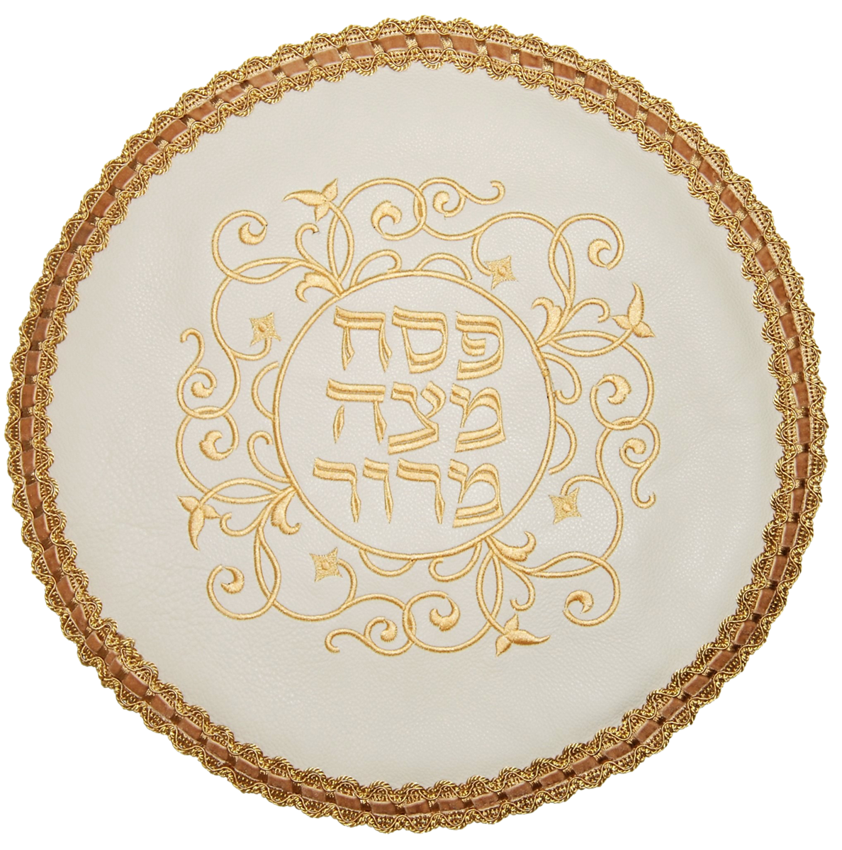 Prestige Classic Leather Matzah Cover (MA120-WH3)