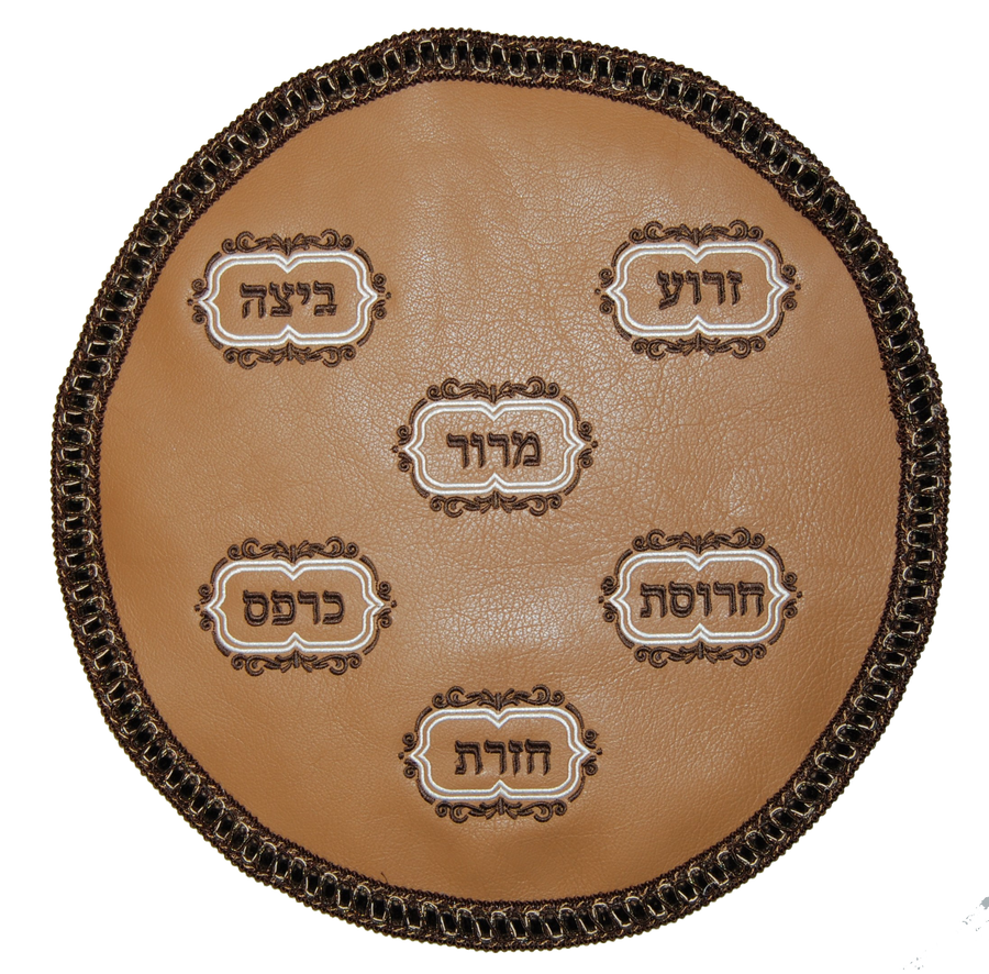 Personalization preview — Leather Matzah Cover — Lefferts Light