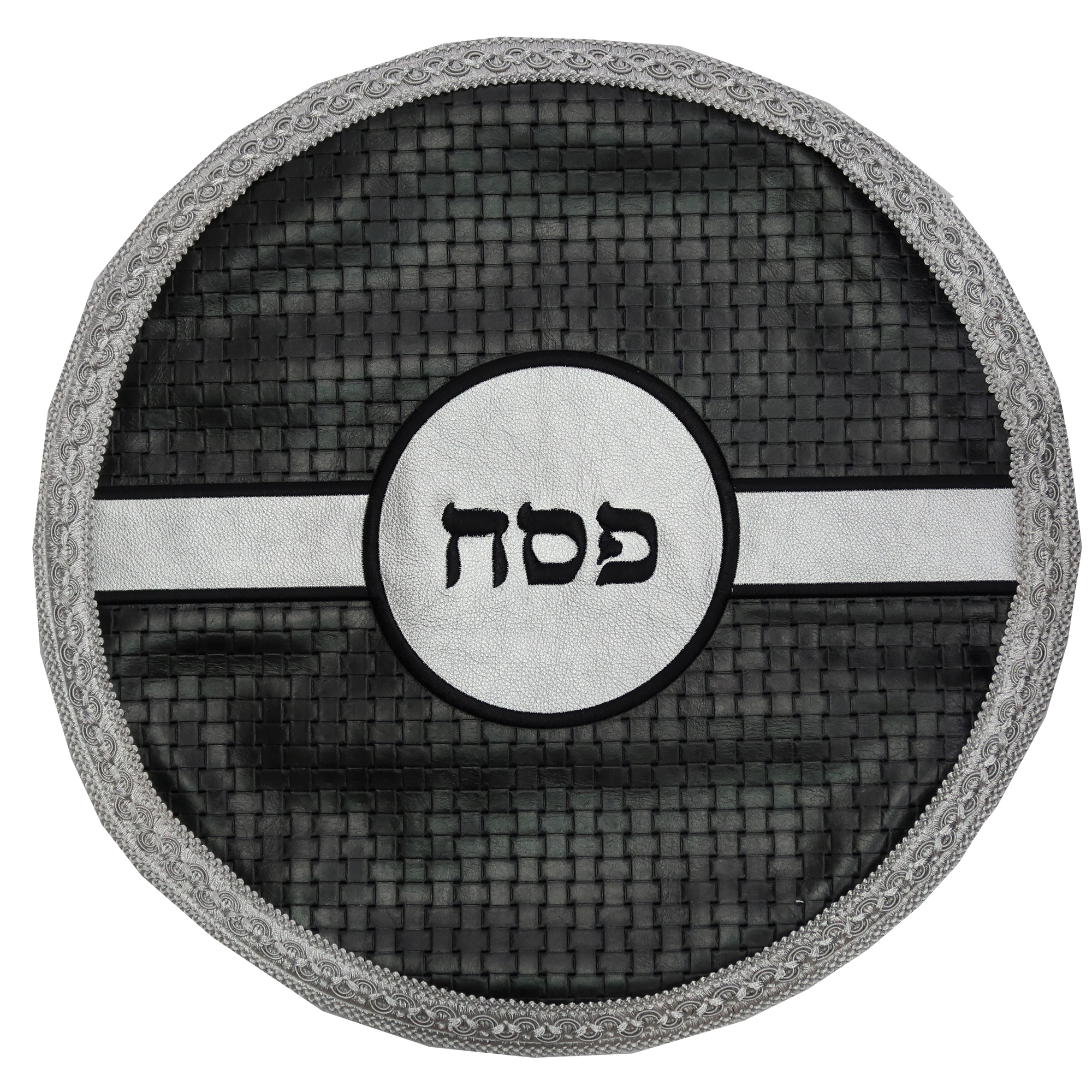 Prestige Custom Leather Matzah Cover (MA160-BK)