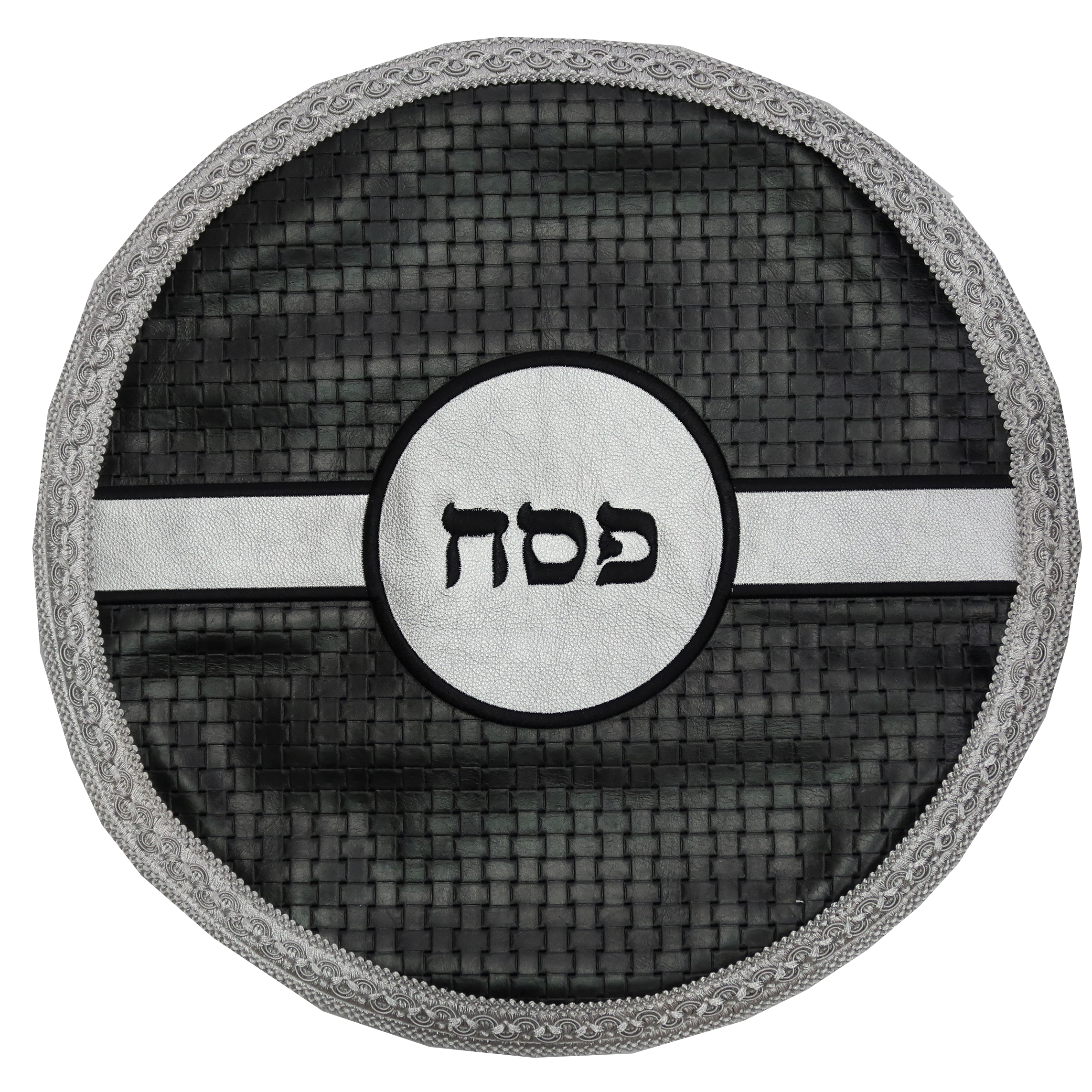 Prestige Custom Leather Matzah Cover (MA160-BK)