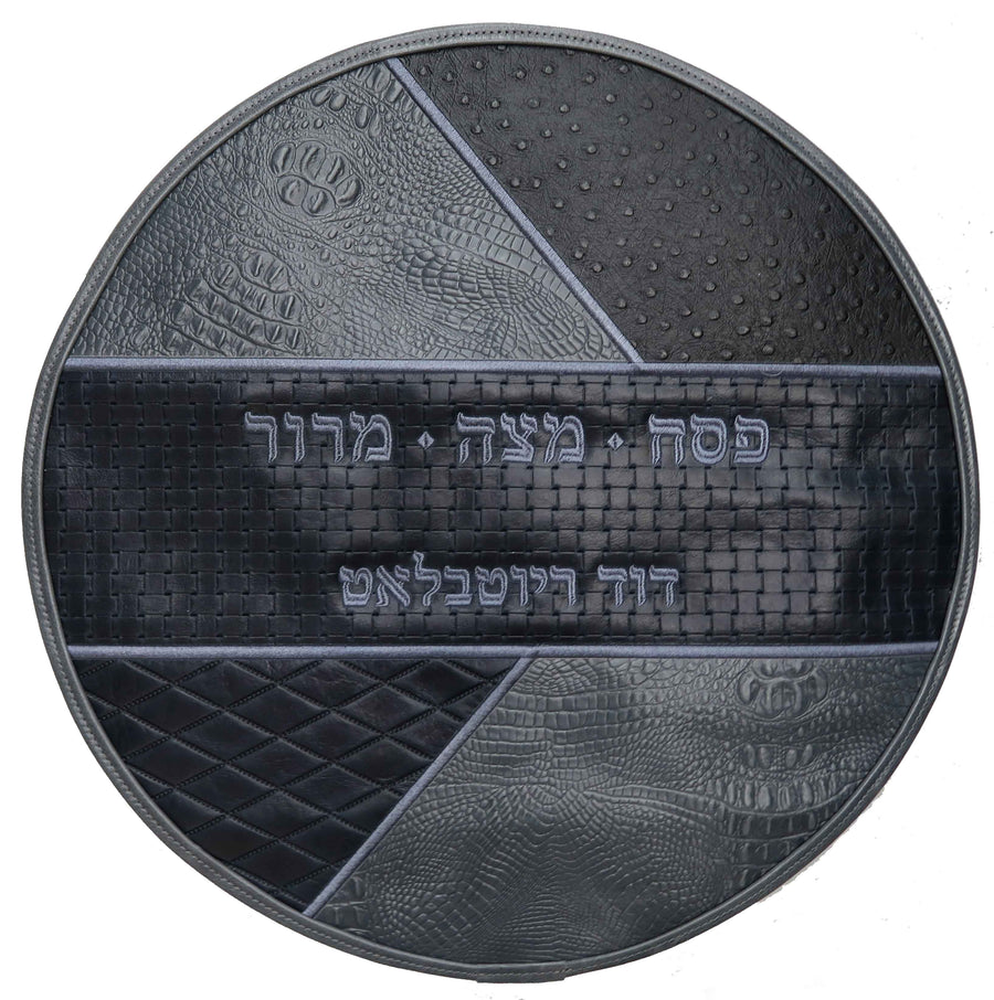 Personalization preview — Custom Ostrich Matzah Cover — Geometric & Diamond Design