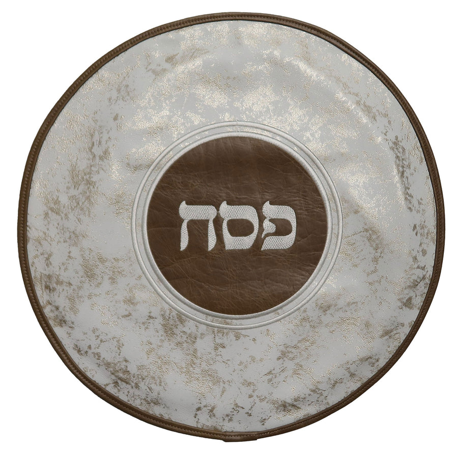 Personalization preview — Custom Leather Matzah Cover — Marble Gold