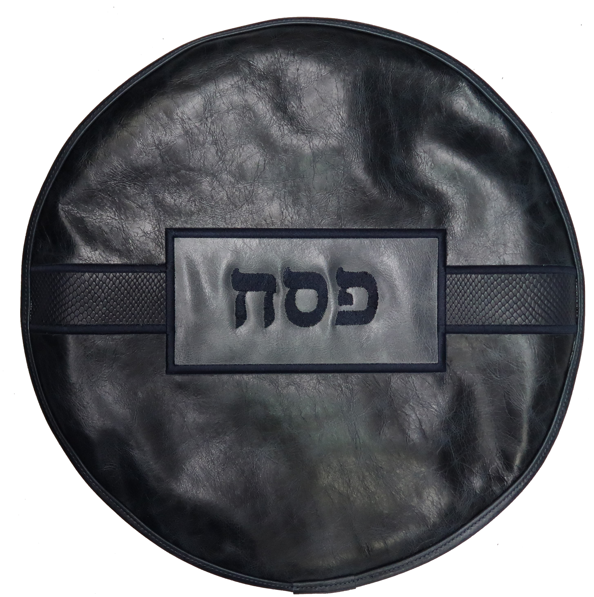 Prestige Custom Leather Matzah Cover (MA750-NV2)