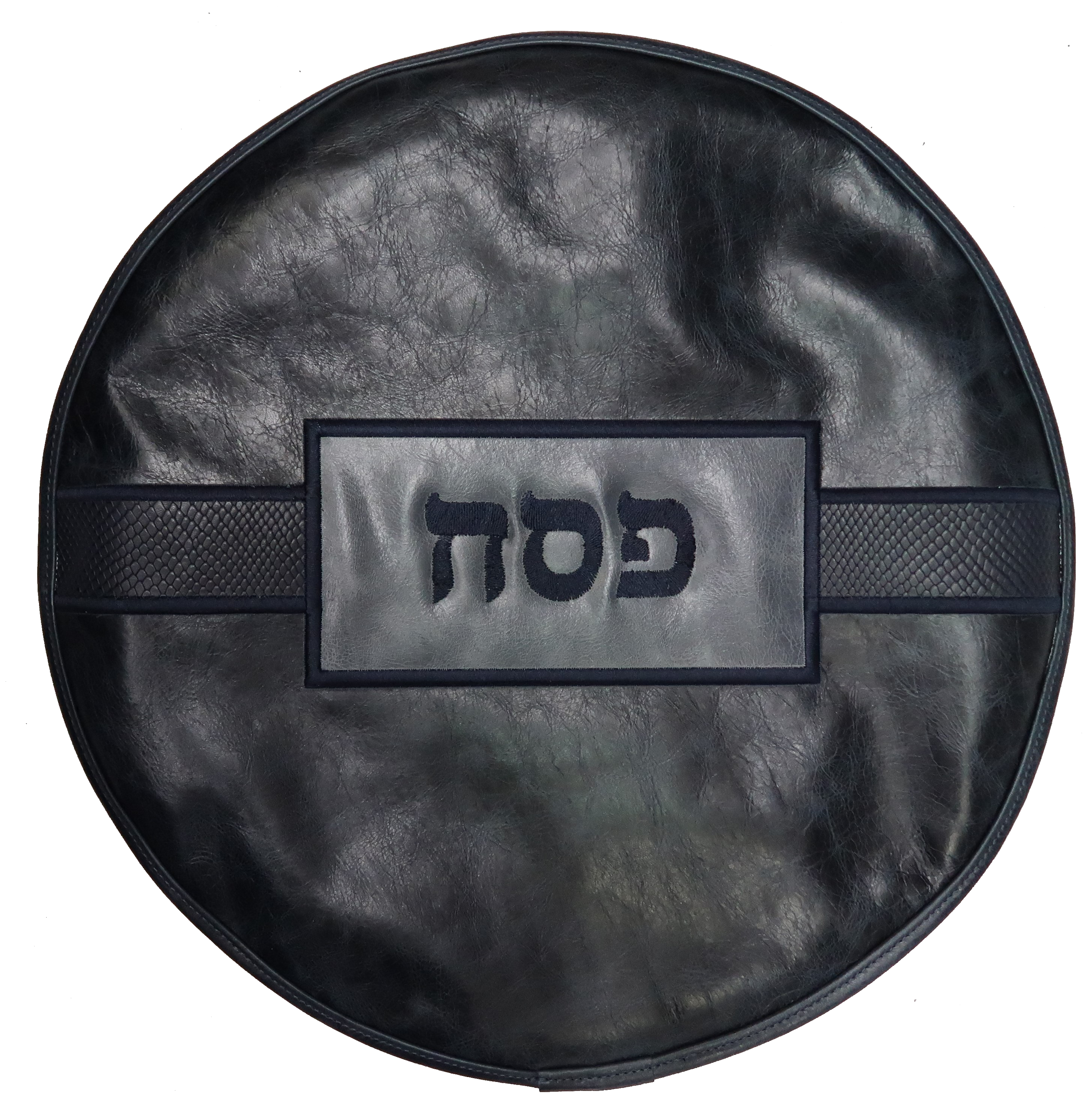 Prestige Custom Leather Matzah Cover (MA750-NV2)