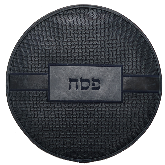 Prestige Custom Leather Matzah Cover (MA750-NV)