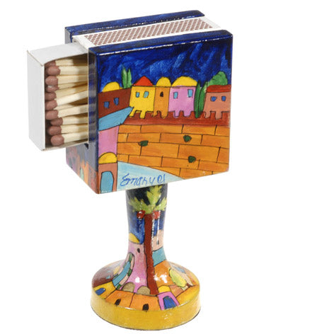The Western Wall Standing Matchbox Holder with Matchbox
