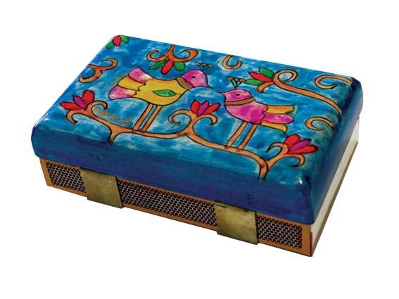 Swirls with Birds Match Box