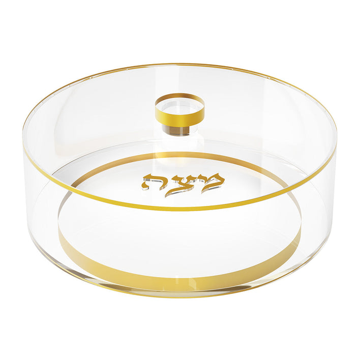 Round Matzah Box with Base — Pesach | Judaica Square Lakewood