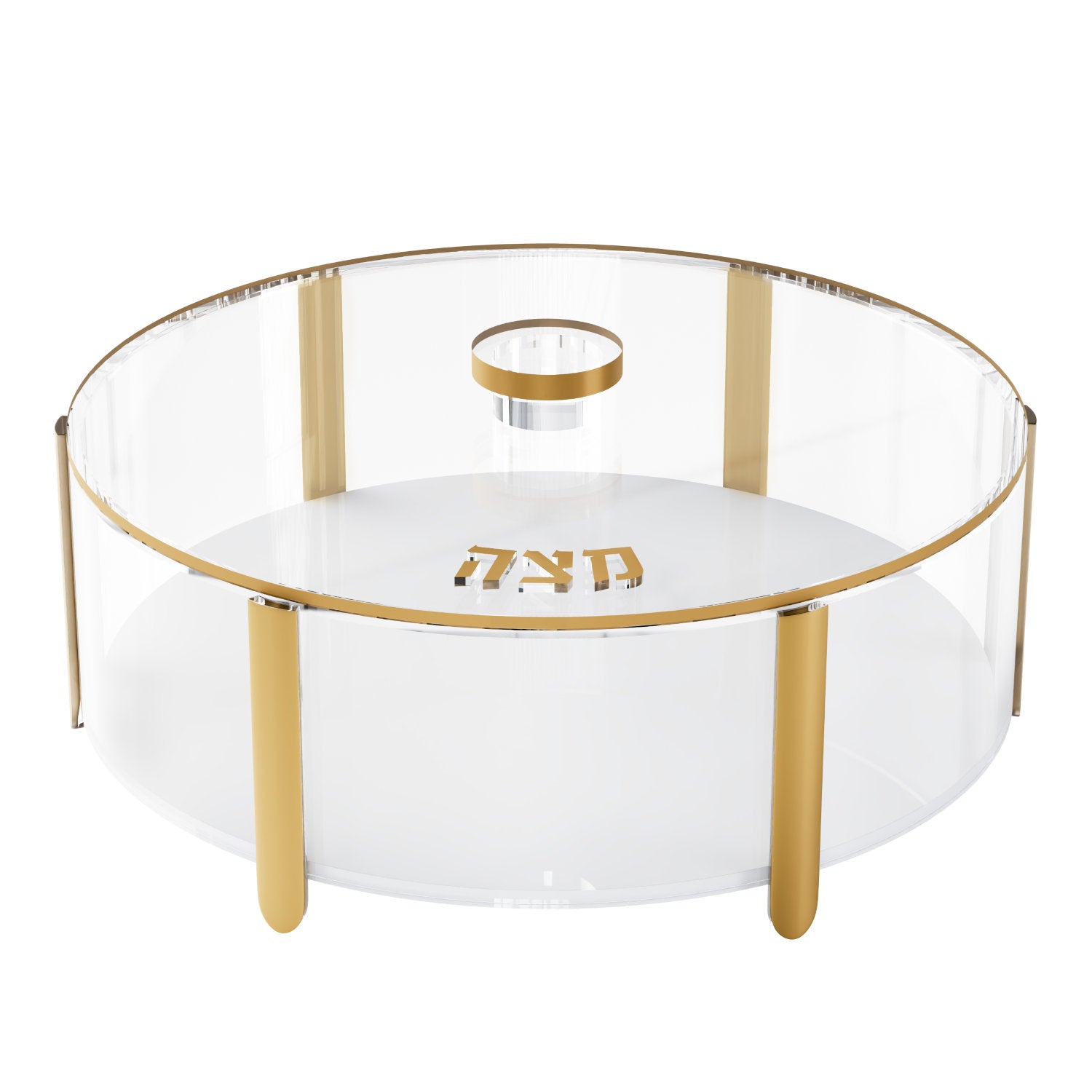 Pillar Round Matzah Box — Pesach — Pesach Judaica Decor | Judaica Square Lakewood