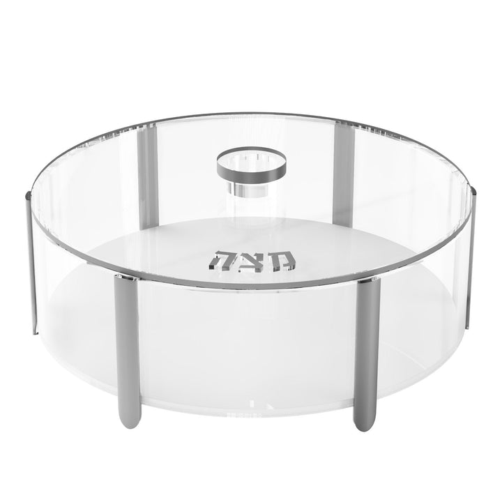 Pillar Round Matzah Box — Pesach