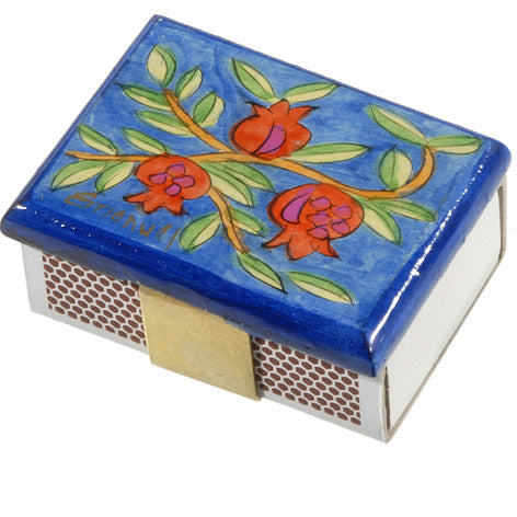 Three Pomegranates Match Box Holder with Matchbox
