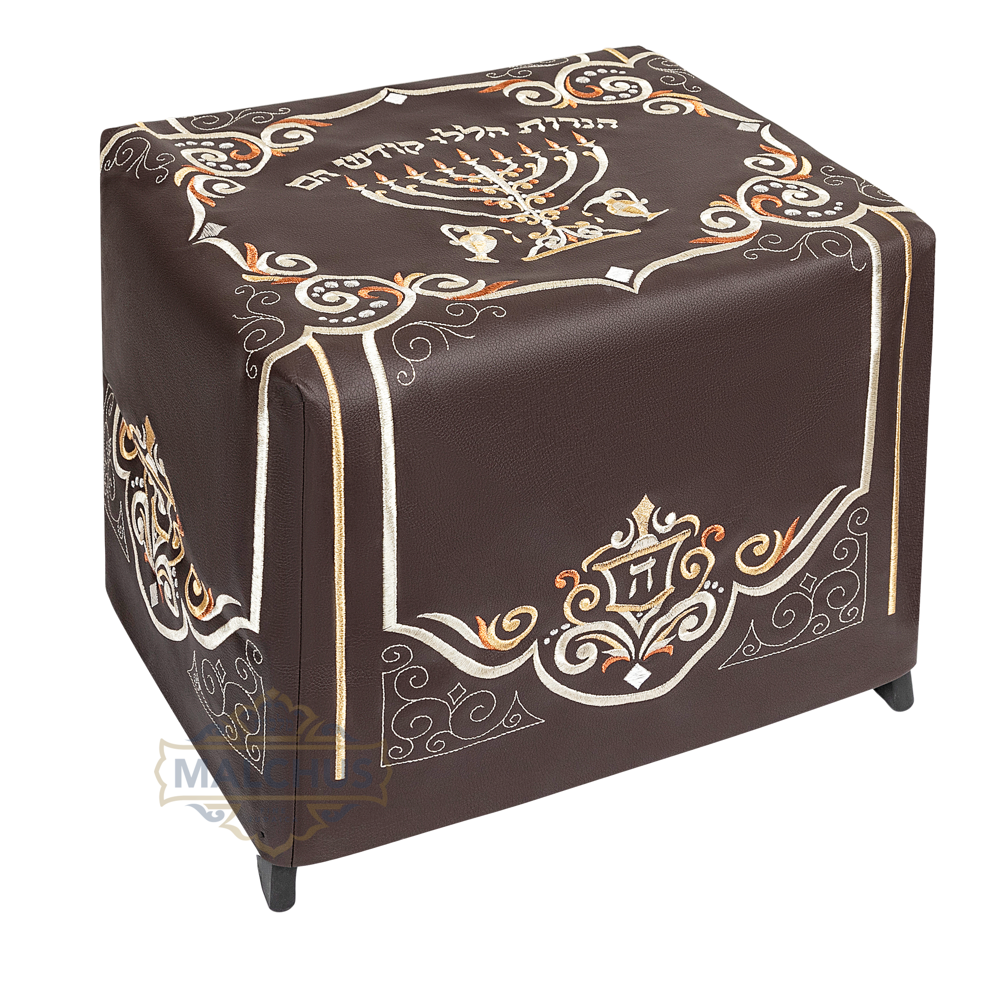 Chanukah Menorah Table Cover #501 Brown - Chanukah