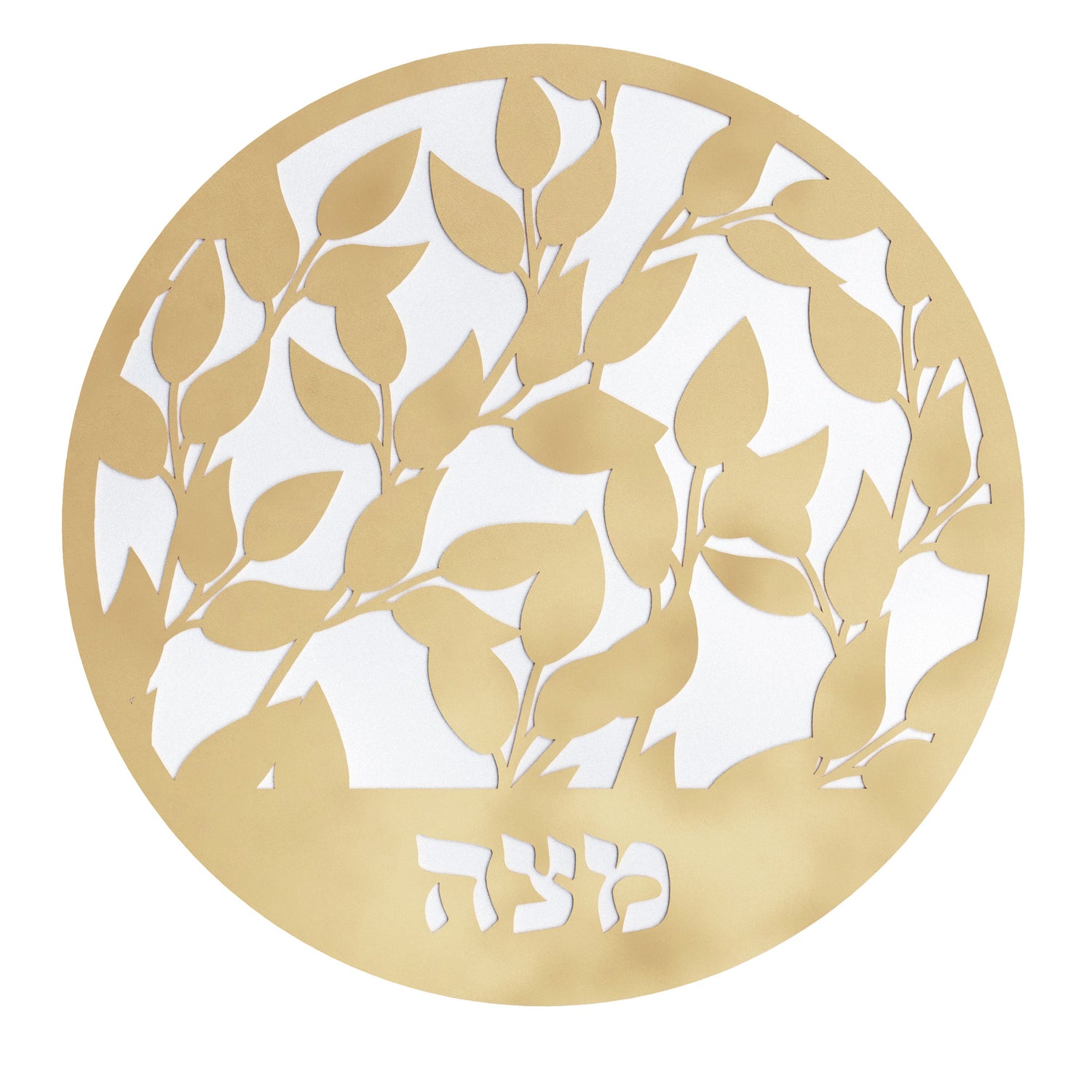 Leaf Laser Cut Afikomen Bag and Matzah Cover Set