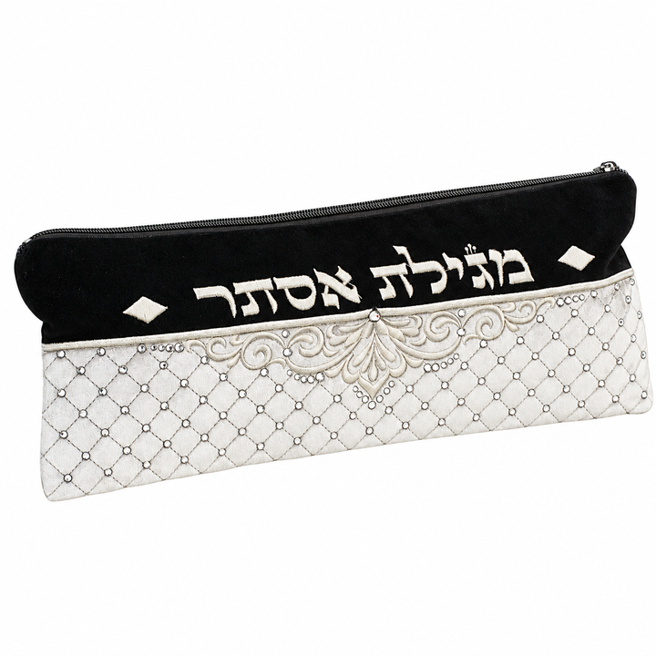 Megilla Pouch, Velvet, quilted embroidered 336 - Megillah Cases