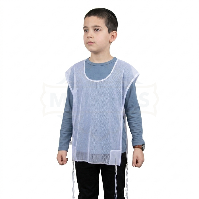 Boys breathable mesh Ashkenaz tzitzis | Judaica Square Lakewood