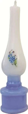 Havdalah Candle: Blue Flower Design - Bl