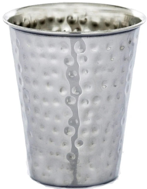 Kiddush Cup: Stainless Steel Hammered