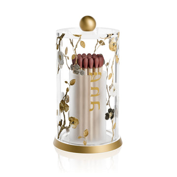 Ornate Garden Match Holder — Shabbos — 3.35" diameter base