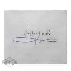 Challah Cover: Pu Leather Cursive Design
