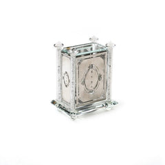 Tzedakah Box: Crystal With Metal Plate
