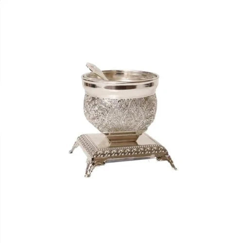 Salt Dish: Silver Plated Filigree Design