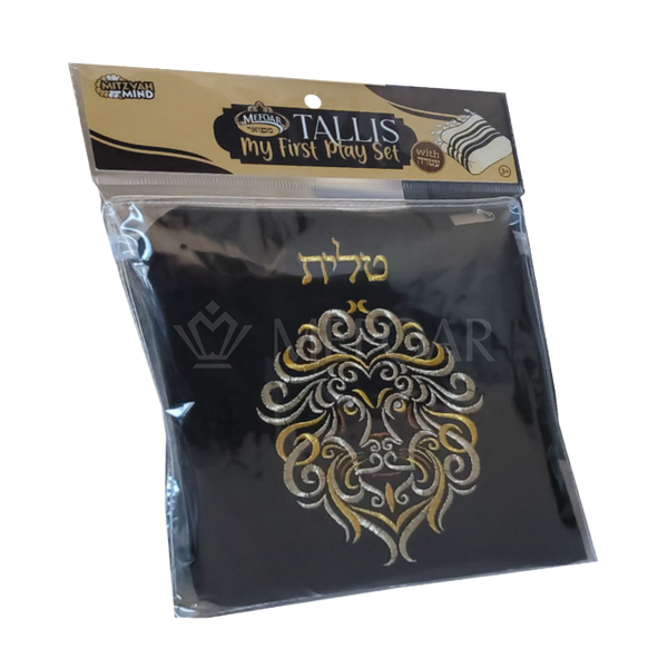 Children Play Tallis with Aturah in a Embroidered Velvet Tallis Bag - Kids Judaica Gifts