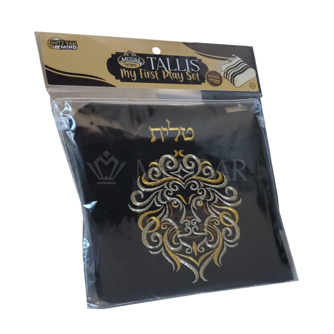 Children Play Tallis with Aturah in a Embroidered Velvet Tallis Bag - Kids Judaica Gifts