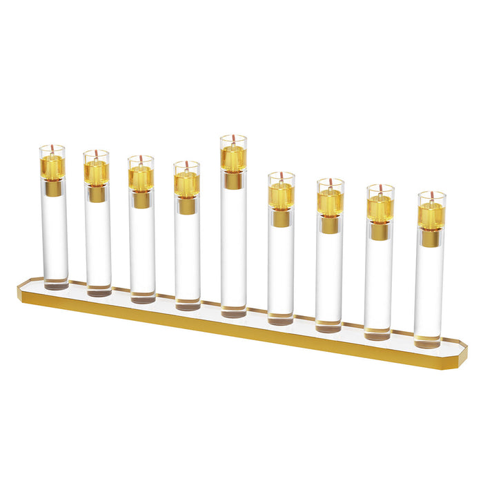 Tube Menorah — Chanukah, Acrylic | Judaica Square Lakewood