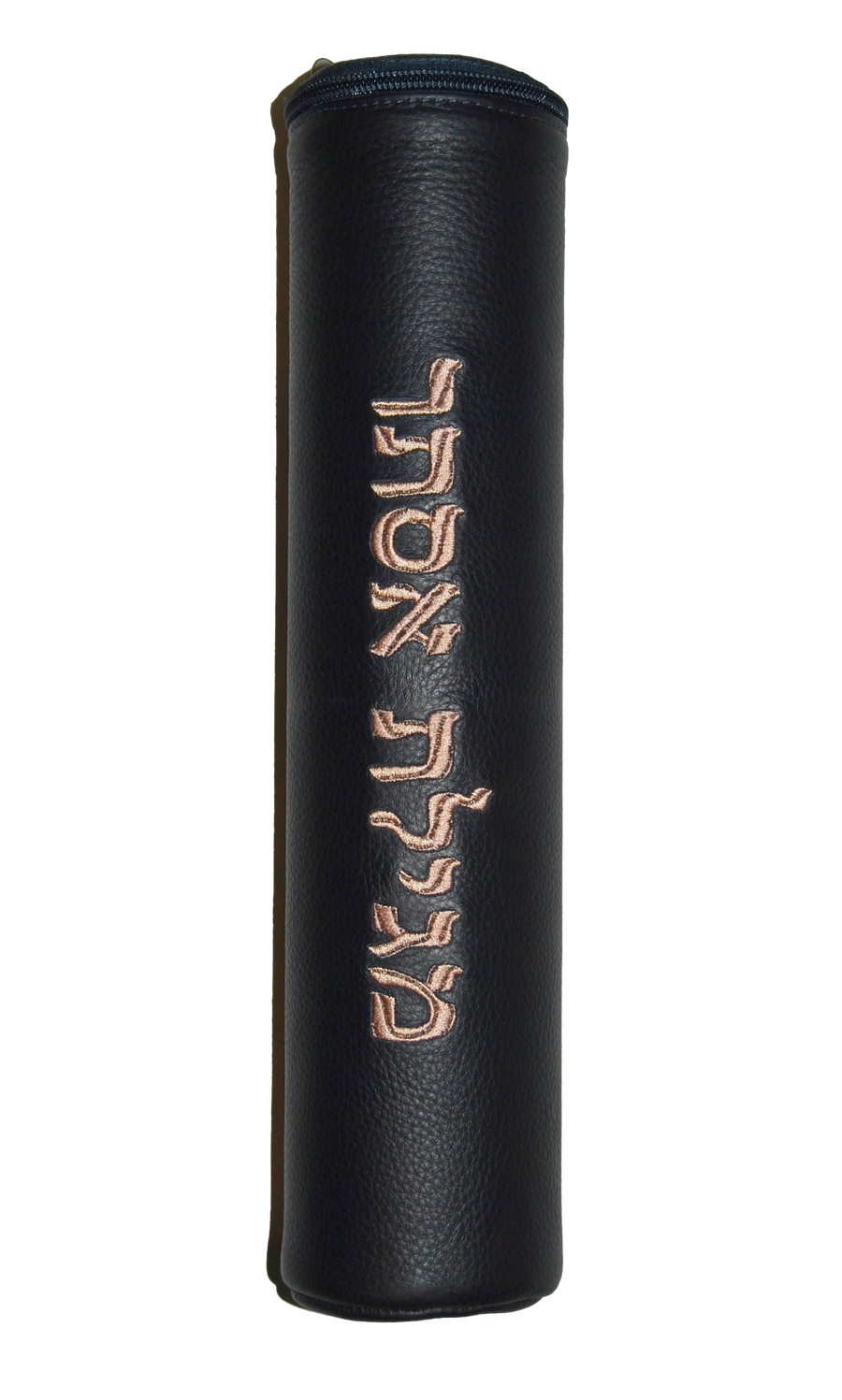 Personalization preview — Classic Leather Megillah Tube — Navy