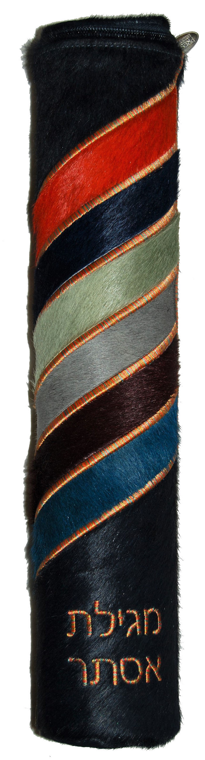 Prestige Leather Megillah Tube — Geometric Design, Imperial Collection (MT755J-NV)