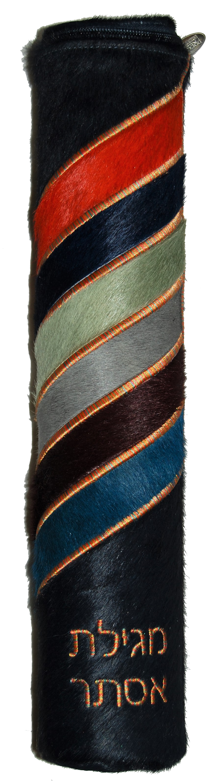 Prestige Leather Megillah Tube — Geometric Design, Imperial Collection (MT755J-NV)