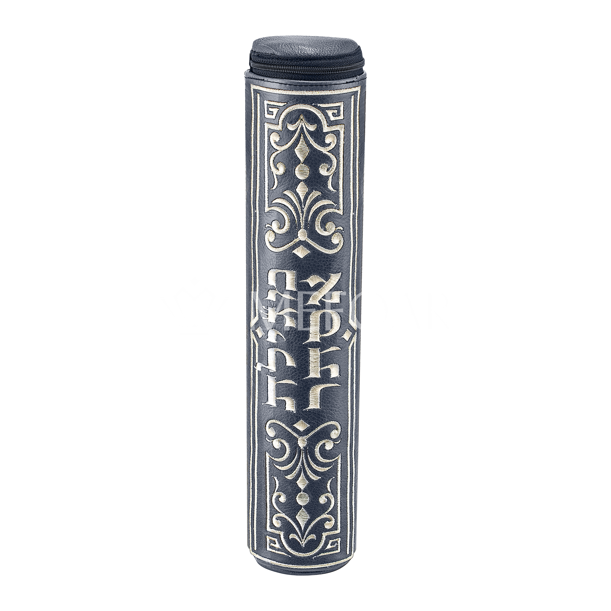 Grey Megillah Holder, Silver Complex Embroidery - Megillah Cases