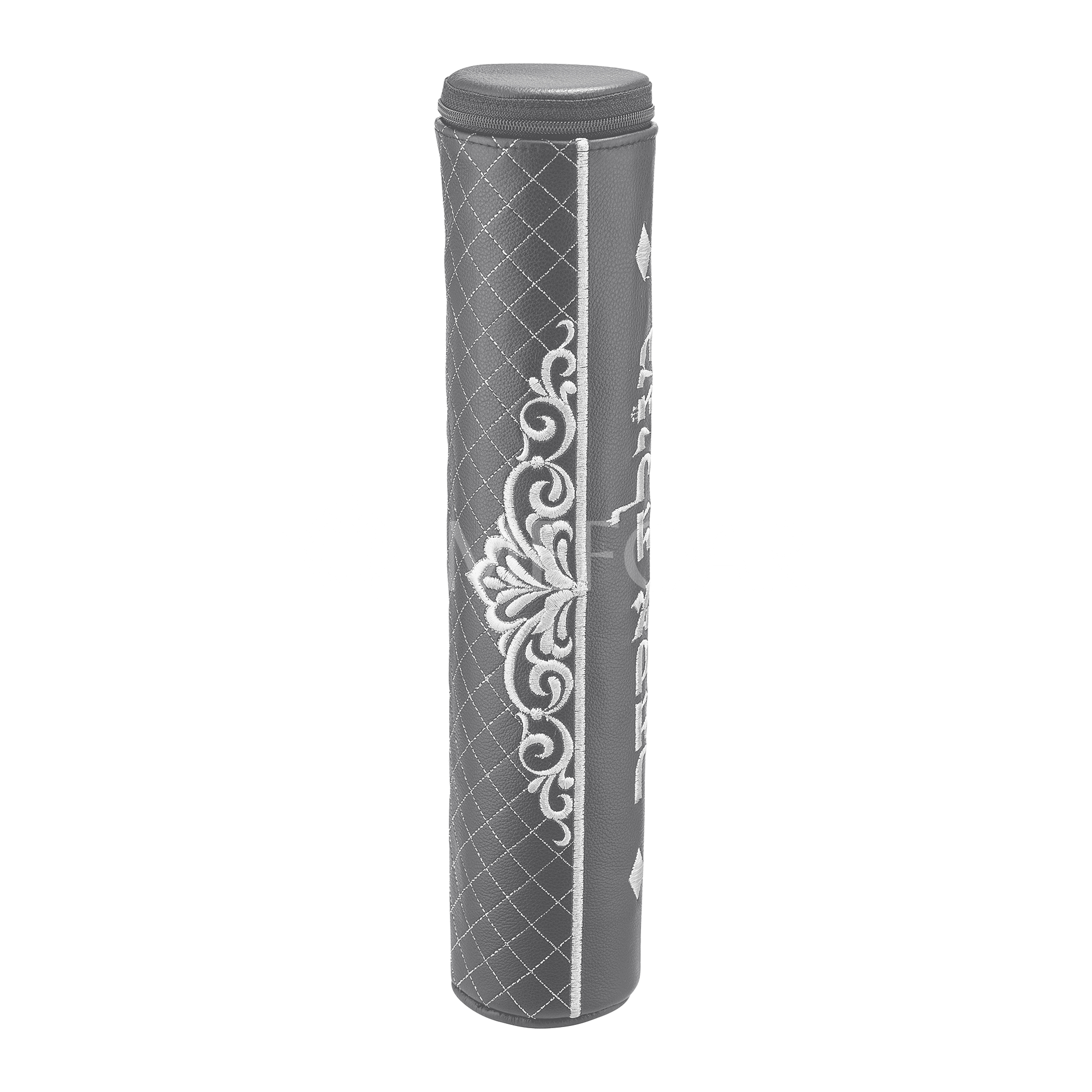 Grey Megillah Holder, Silver Side Embroidery - Image 2