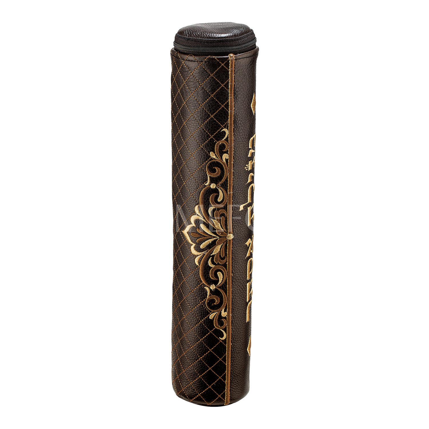 Brown Megillah Holder, Gold Side Embroidery - Image 2