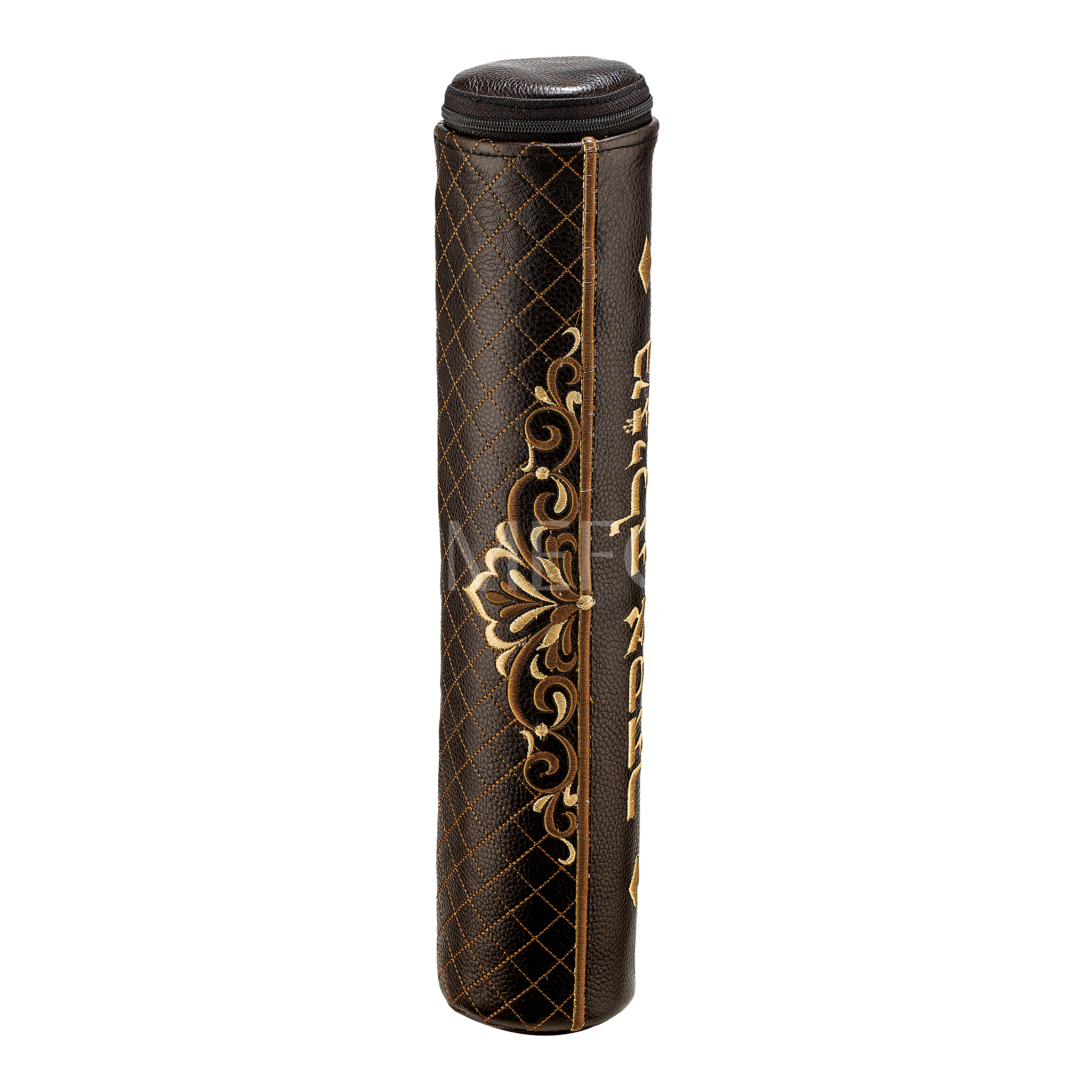 Brown Megillah Holder, Gold Side Embroidery - Image 2