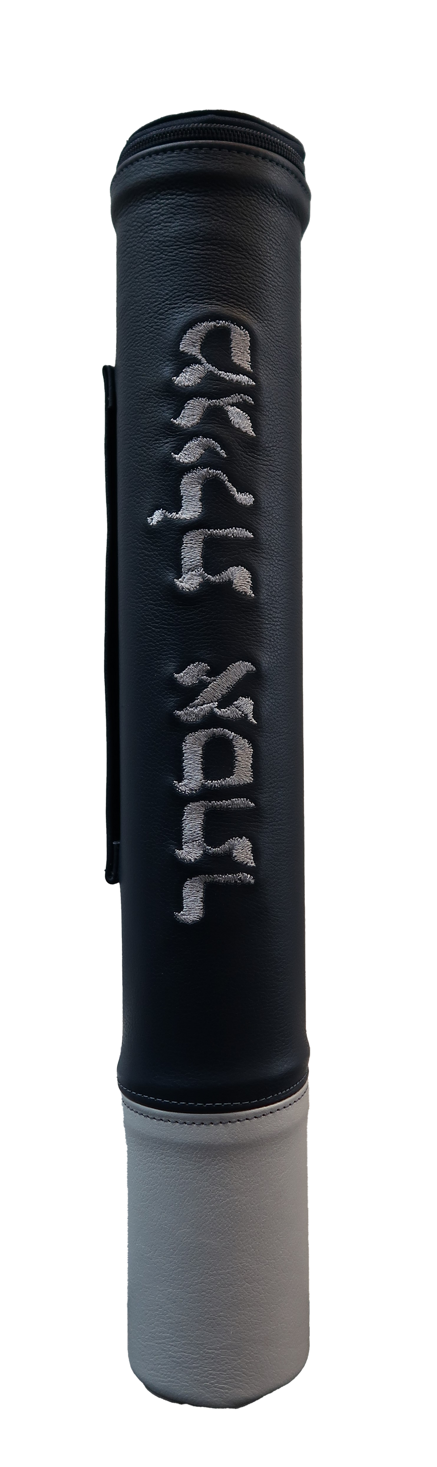 Personalization preview — Contemporary Leather Megillah Tube — Navy Super