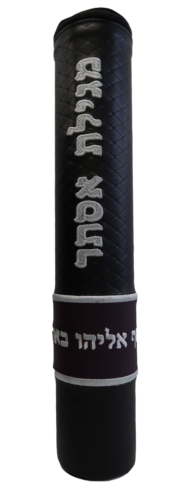 Prestige Leather Megillah Tube — Diamond Design, Regal Collection (MT515F-BK)