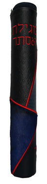 Prestige Ostrich Megillah Tube — Geometric & Ostrich Design, Imperial Collection (MT740J-BK)