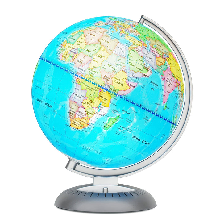 Little Experimenter Illuminated World Globe for Kids with LED Stand — product view | Judaica Square Lakewood
