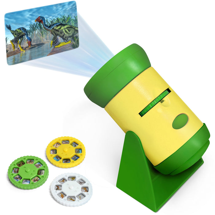 Little Experimenter Dinosaur Projector - 24 Dino Images for Story Time — story-time wall toy | Judaica Square Lakewood