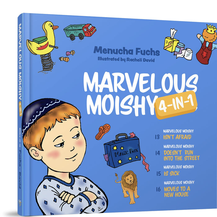 Marvelous Moishy 4 in 1 (books 13-16) — Menucha Fuchs hardcover | Judaica Square Lakewood