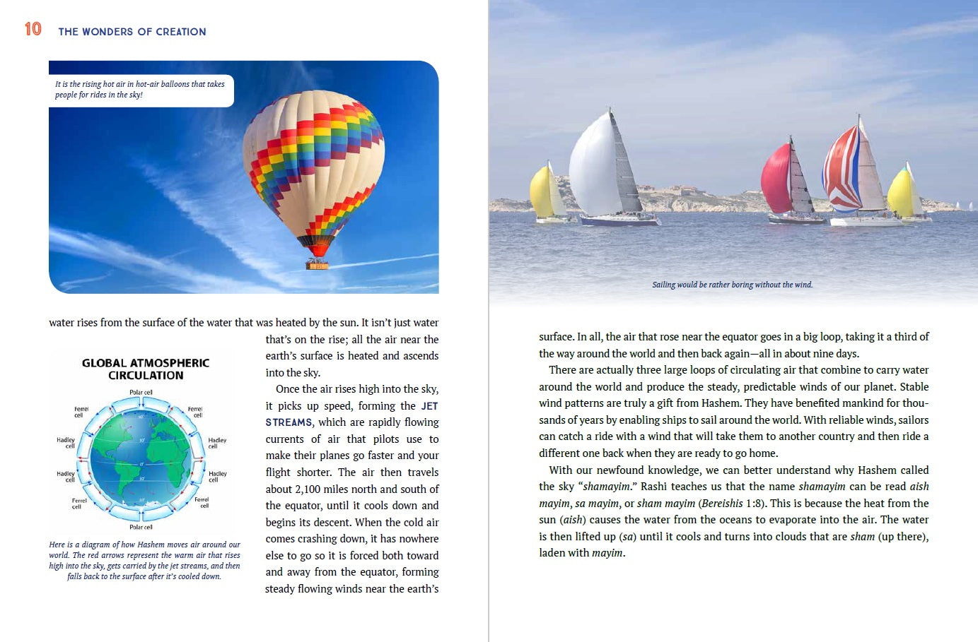 The Wonders of Creation — Student Edition — Niflaos HaBoreh Explorer Volume 1 hardcover textbook by Rabbi Yaakov Lubin (interior page 2) | Judaica Square Lakewood