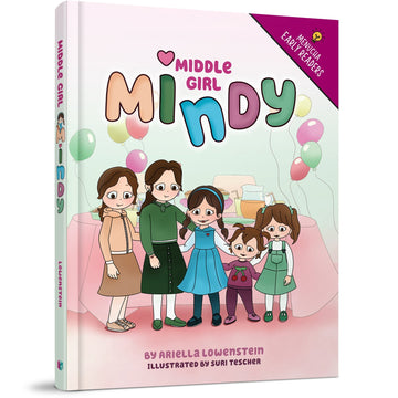 Middle Girl Mindy front cover — Ariella Lowenstein, hardcover, published by Menucha Publishers