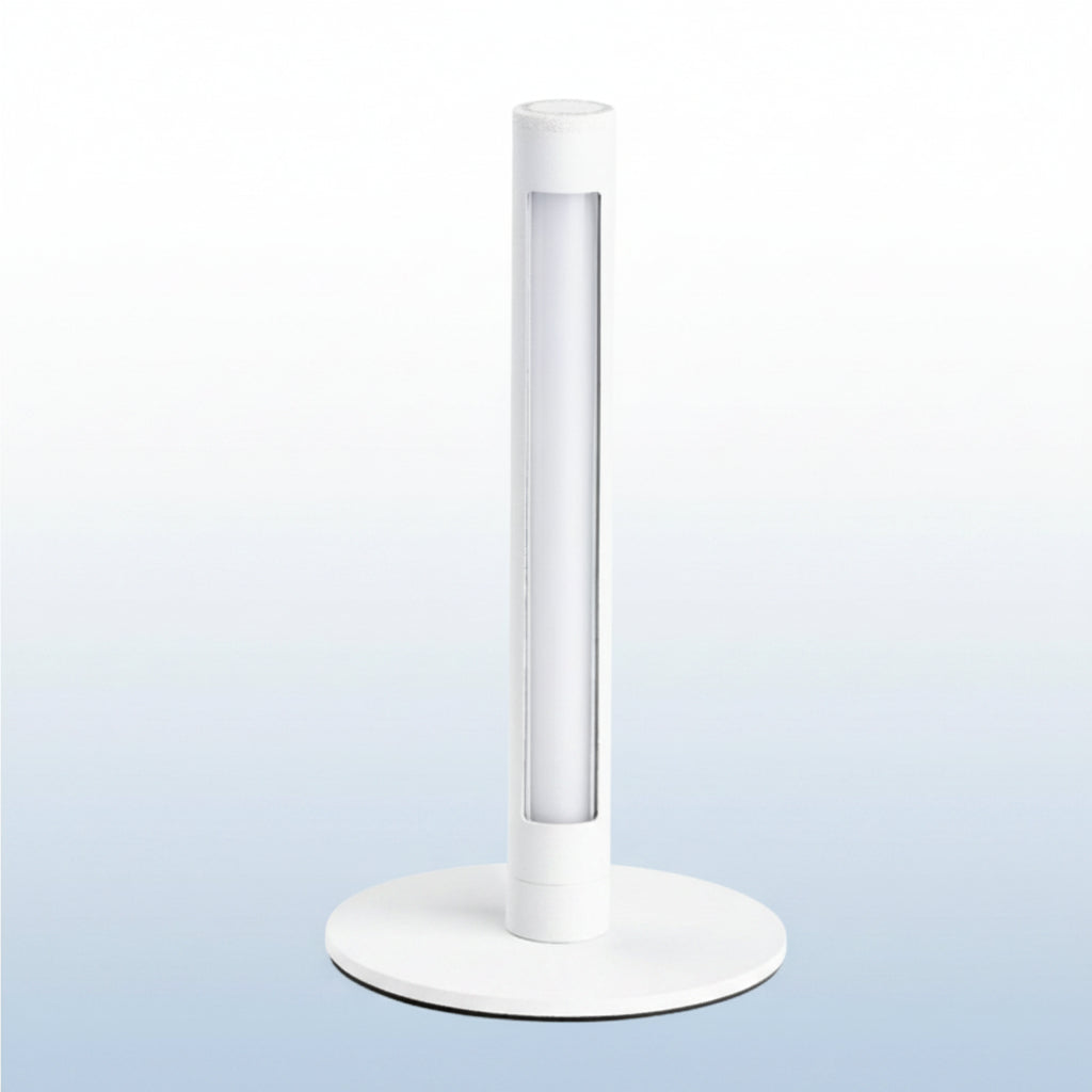 Smart Yid Shabbostick Mini travel Shabbos lamp in matte white, light on