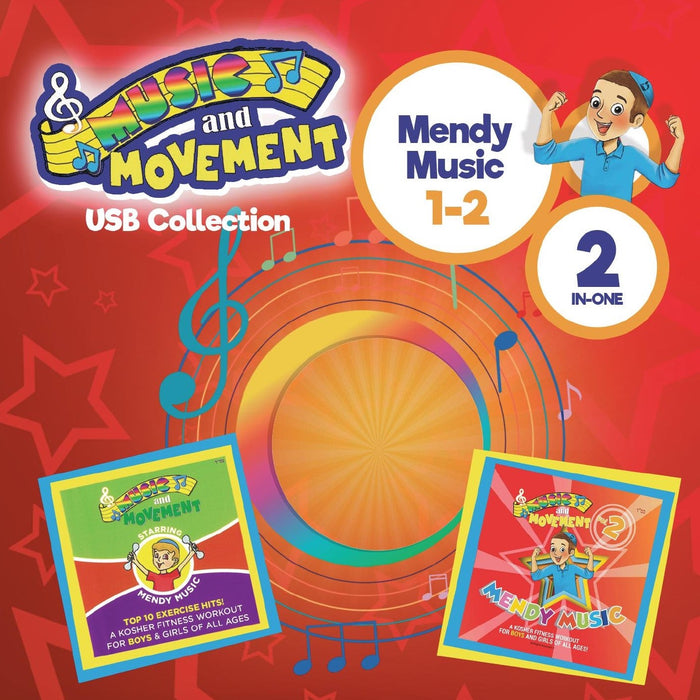 Mendy Music - Music & Movement 1&2 (USB) — Jewish music USB | Judaica Square Lakewood