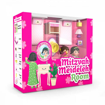 Mitzvah Kinder Meideleh Room toy girl and pink miniature bedroom set