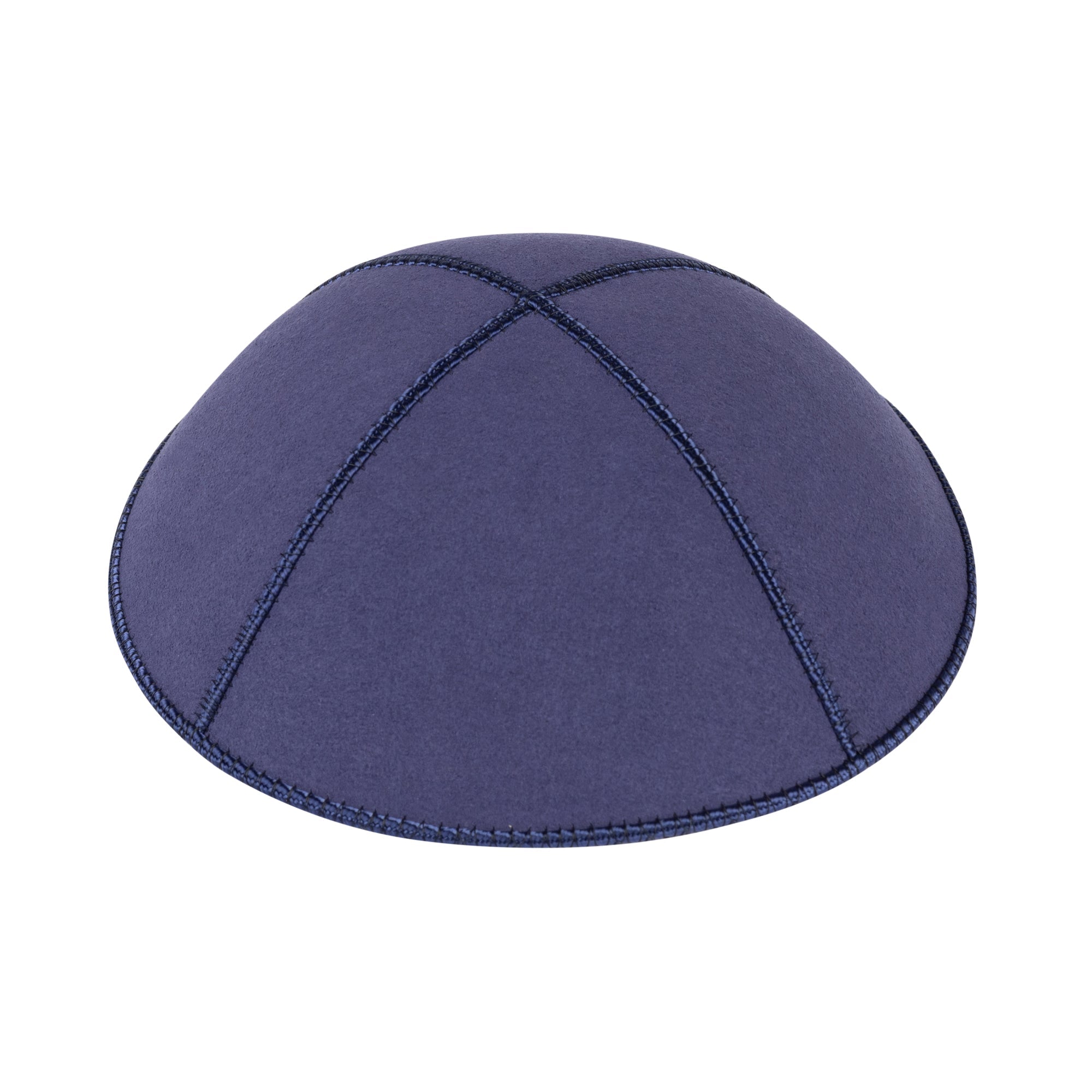 Close-up of Leather Kippah lining and stitching