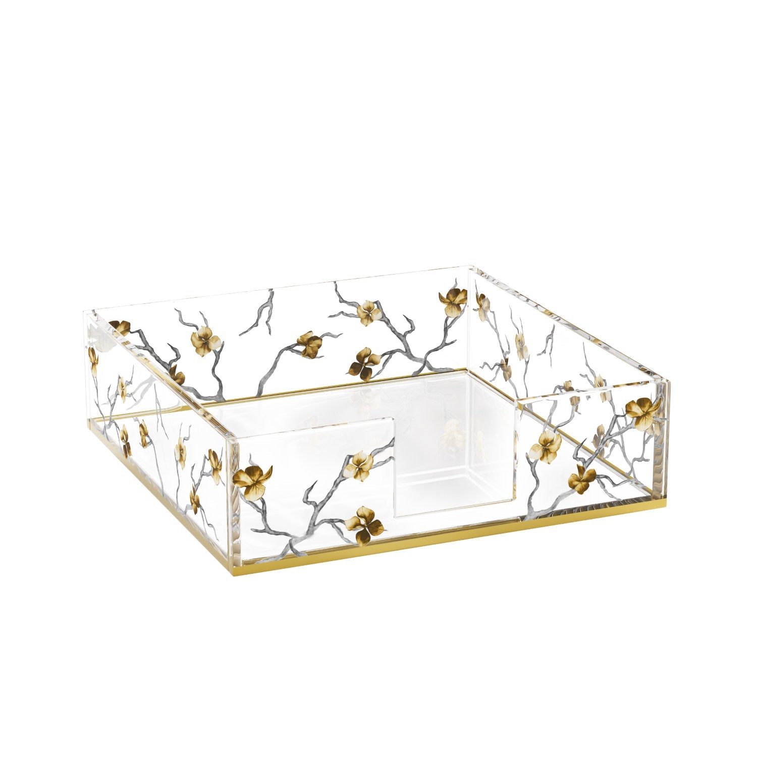 Golden Branch Napkin Holder — Feldart Judaica | Judaica Square Lakewood