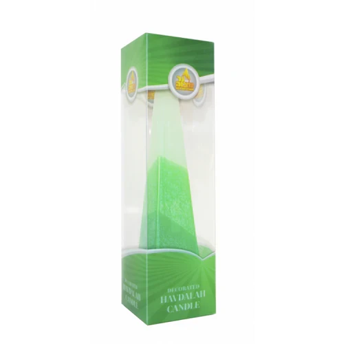 Havdalah Candle: Pyramid Shape - Green